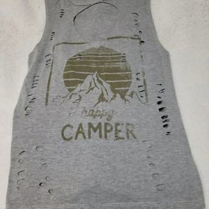 Distressed Happy Camper Tank